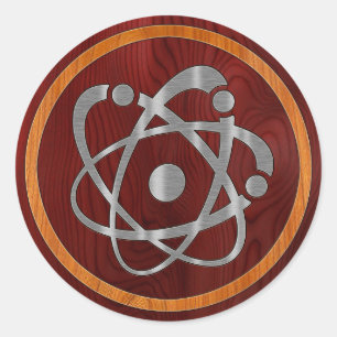 Sticker Rond Chromium Atom