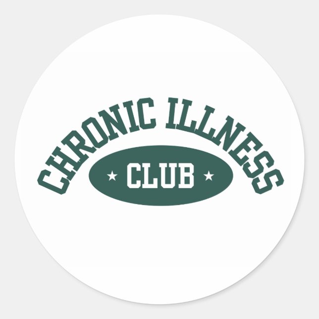 Sticker Rond Chronic Illness Club Sticker, Disability Awareness (Devant)
