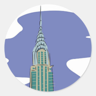 Sticker Rond Chrysler Building