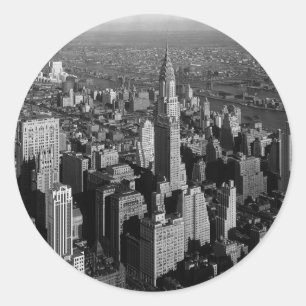 Sticker Rond Chrysler Building New York Manhattan