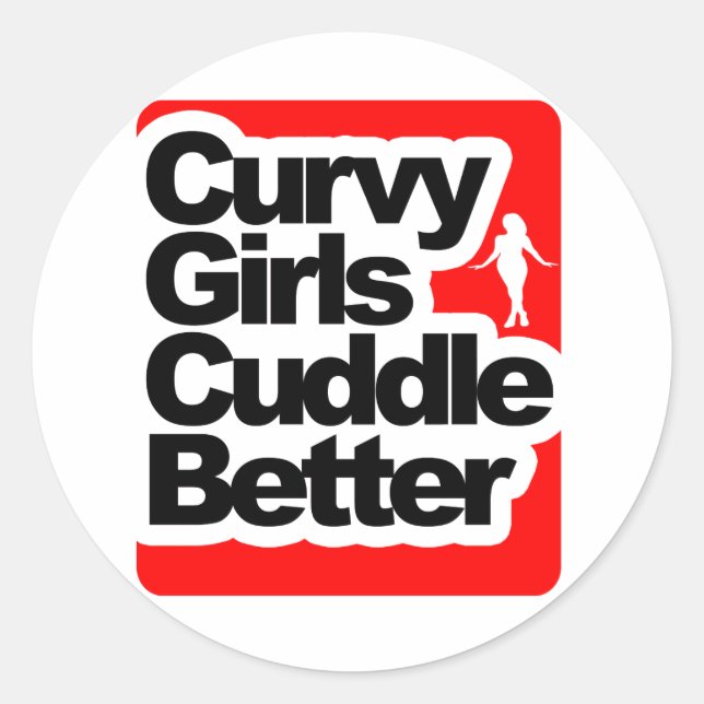 Sticker Rond Chubby Girls Cuddle Better (Devant)