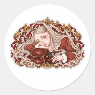Sticker Rond Chuchotements de Memor-Autocollant d'art symboliqu