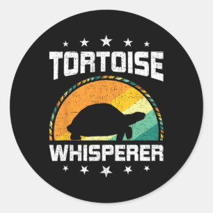 Sticker Rond Chuchoteur de tortue pêche à la mouche Aquarium ré