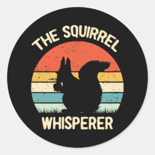 Sticker Rond Chuchoteur d'écureuils Cadeau pour les amoureux de