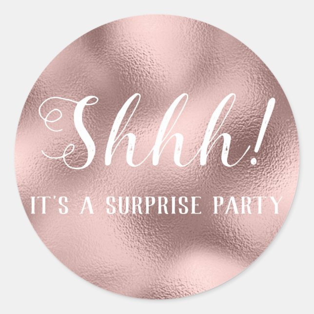 Sticker Rond Chut ! Anniversaire Surprise Anniversaire (Devant)