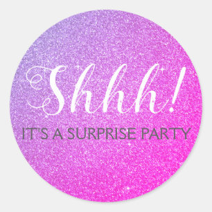 Sticker Rond Chut ! Anniversaire Surprise Anniversaire