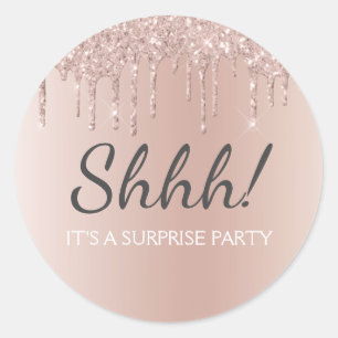 Sticker Rond Chut ! Anniversaire Surprise Anniversaire