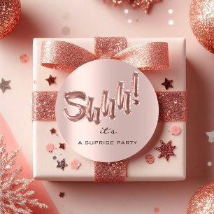 Sticker Rond Chut ! Rose des ballons d'anniversaire surprenant