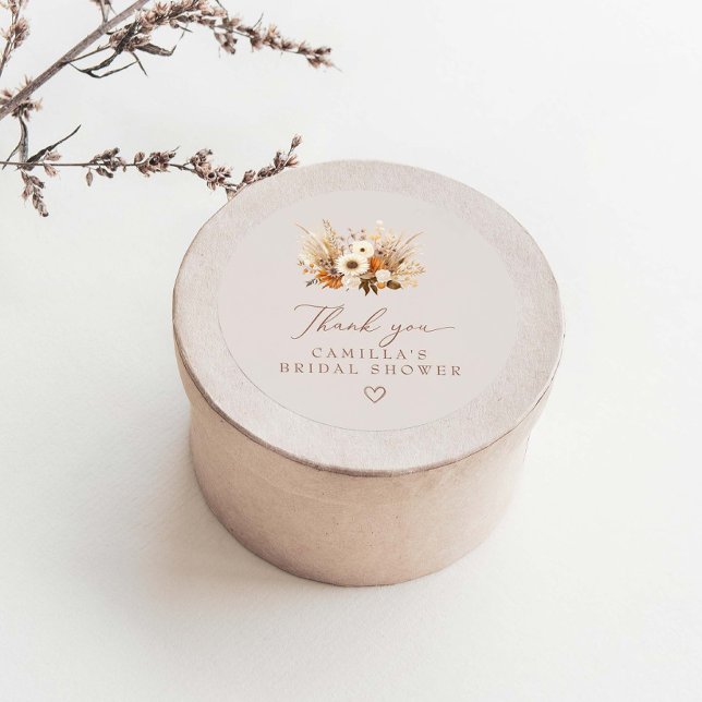 Sticker Rond Chute dans Love Boho Fête des mariées (Créateur téléchargé)