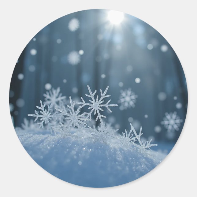 Sticker Rond Chute de neige (Devant)