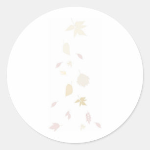 Sticker Rond Chute des feuilles d'automne