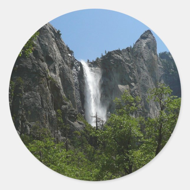 Sticker Rond Chutes de Bridalveil au parc national Yosemite (Devant)