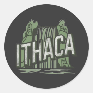 Sticker Rond chutes d'Ithaque 