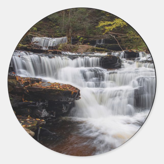 Sticker Rond Chutes du Delaware - Automne 2018 (Devant)