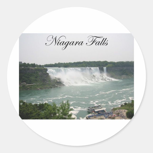 Sticker Rond Chutes Niagara (Devant)