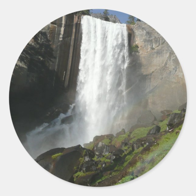 Sticker Rond Chutes vernales I dans le parc national Yosemite (Devant)