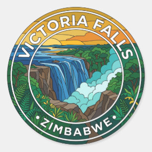 Sticker Rond Chutes Victoria Zimbabwe