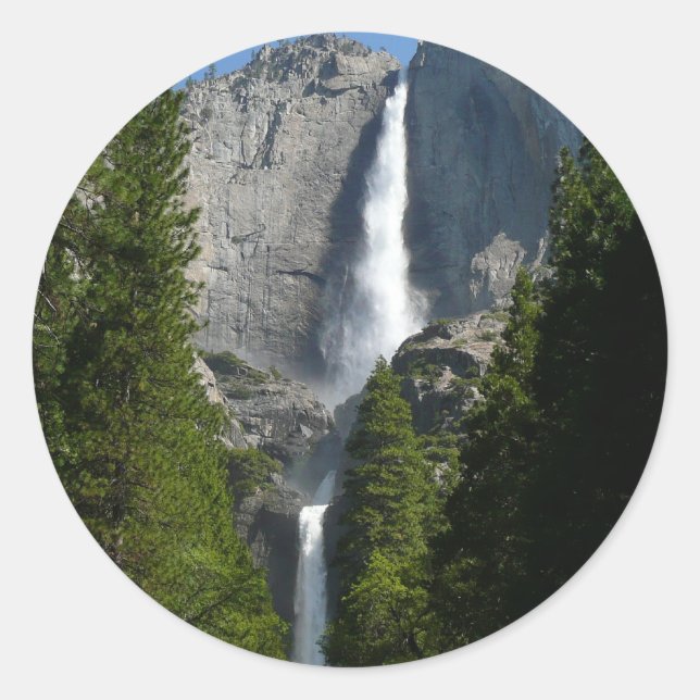 Sticker Rond Chutes Yosemite II du parc national Yosemite (Devant)