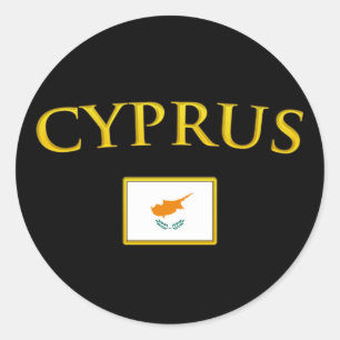 Sticker Rond Chypre d'or