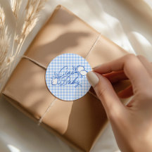 Ciao Baby Amalfi Citron Bleu Gingham Baby Shower