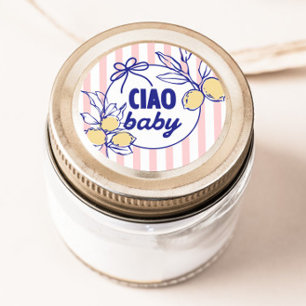 Sticker Rond CIAO BABY Lemon Méditerranée Amalfi