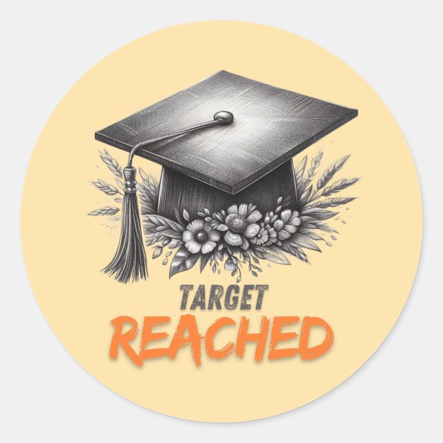 Sticker Rond Cible Atteinte de la limite de graduation (Devant)