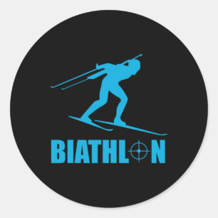 Sticker Rond Cible de biathlon drôle Sports Biathlète Tir Sk