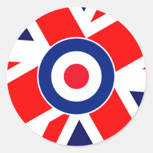 Sticker Rond Cible de mod sur le drapeau BRITANNIQUE
