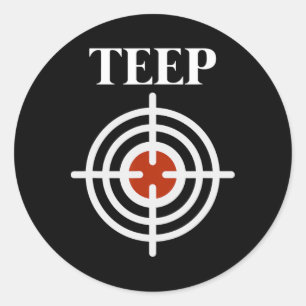 Sticker Rond Cible de Teep Muay Thai Kick Boxing Mma Fig