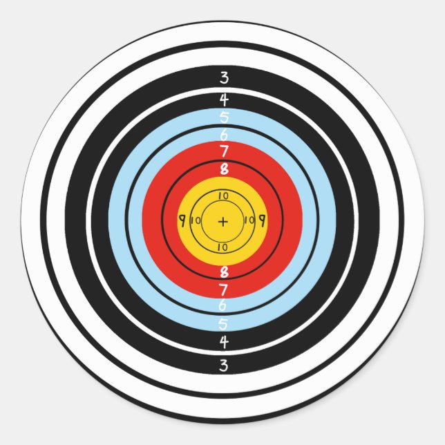 Sticker Rond Cible du jeu de tir (Devant)