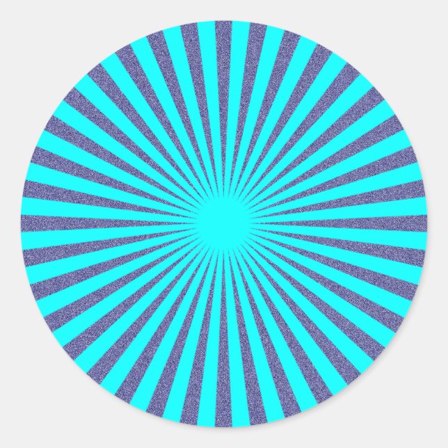 Sticker Rond Cible Turquoise - (Devant)