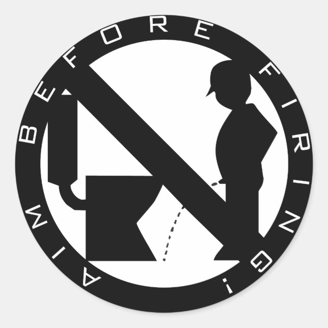 Sticker Rond Cibler avant de tirer