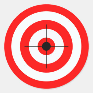 Sticker Rond Cibles de tir haute visibilité brillante couleur