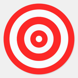 Sticker Rond Cibles de tir haute visibilité brillantes colorées