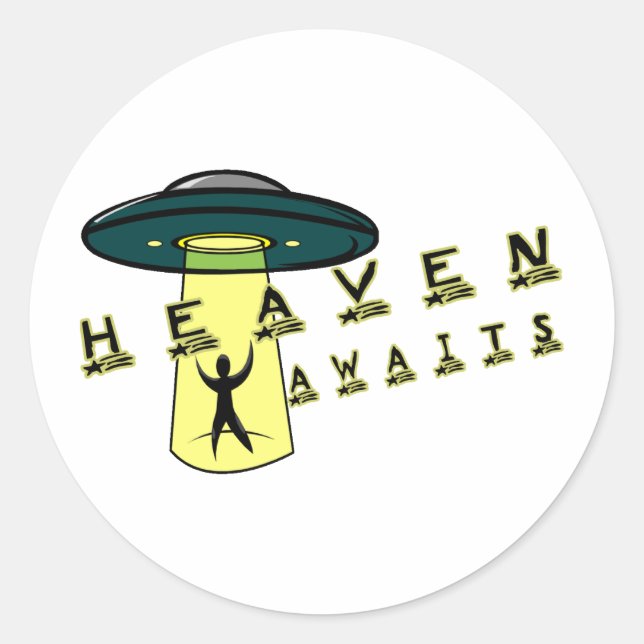 Sticker Rond Ciel Alien (Devant)