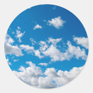 Sticker Rond Ciel bleu
