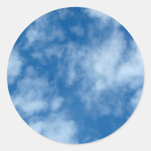 Sticker Rond Ciel bleu avec nuages Photo