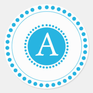 Sticker Rond Ciel bleu - Phoques d'enveloppe personnalisées