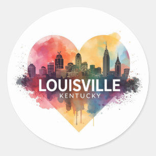 Sticker Rond Ciel de Louisville Kentucky USA