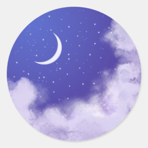 Sticker Rond Ciel nocturne