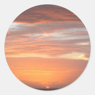 Sticker Rond Ciel orange