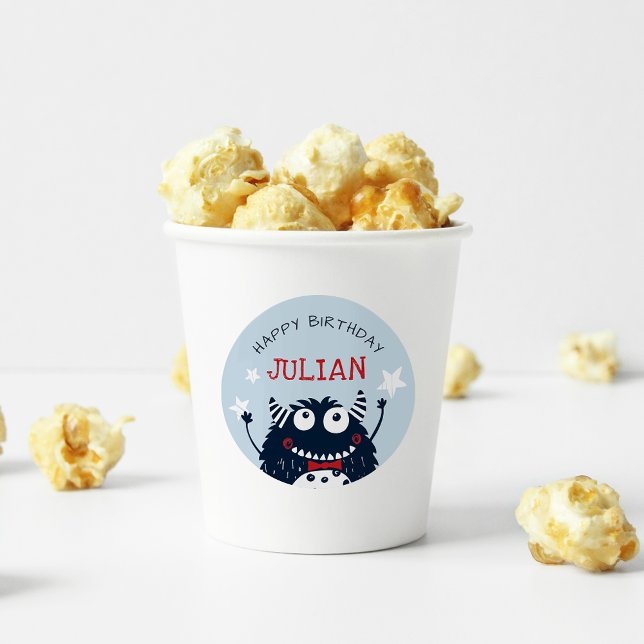 Sticker Rond Ciel | Petit Monster Anniversaire de enfant person (Créateur téléchargé)