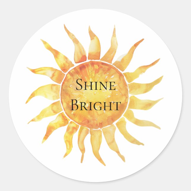 Sticker Rond Ciel Soleil Brille Clair (Devant)