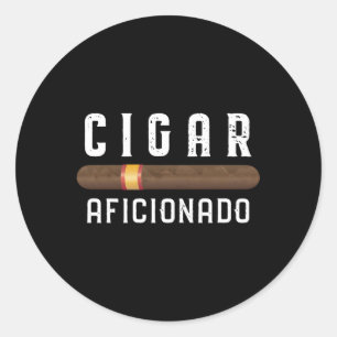 Sticker Rond Cigar Aficionado Cigar Fumer Rolling