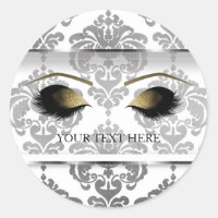 Cils Argent Damassé Vintage Glam Maquillage Modern