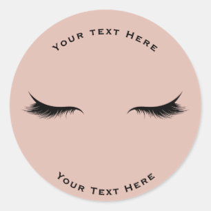 Sticker Rond Cils Cils Salon de Beauté Spa Maquillage Sur mesur