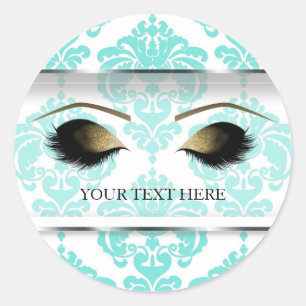 Sticker Rond Cils modernes fascinants vintages de maquillage de