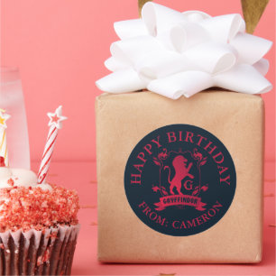 Sticker Rond Cimetière de maison GRYFFINDOR™   Joyeux anniversa