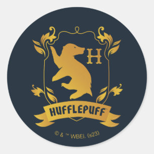 Sticker Rond Cimetière de maison HUFFLEPUFF™ Orné