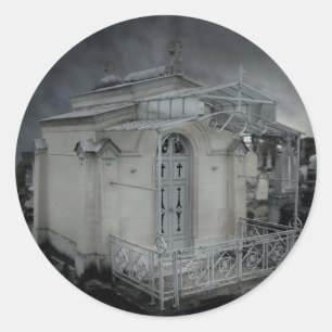 Sticker Rond Cimetière gothique